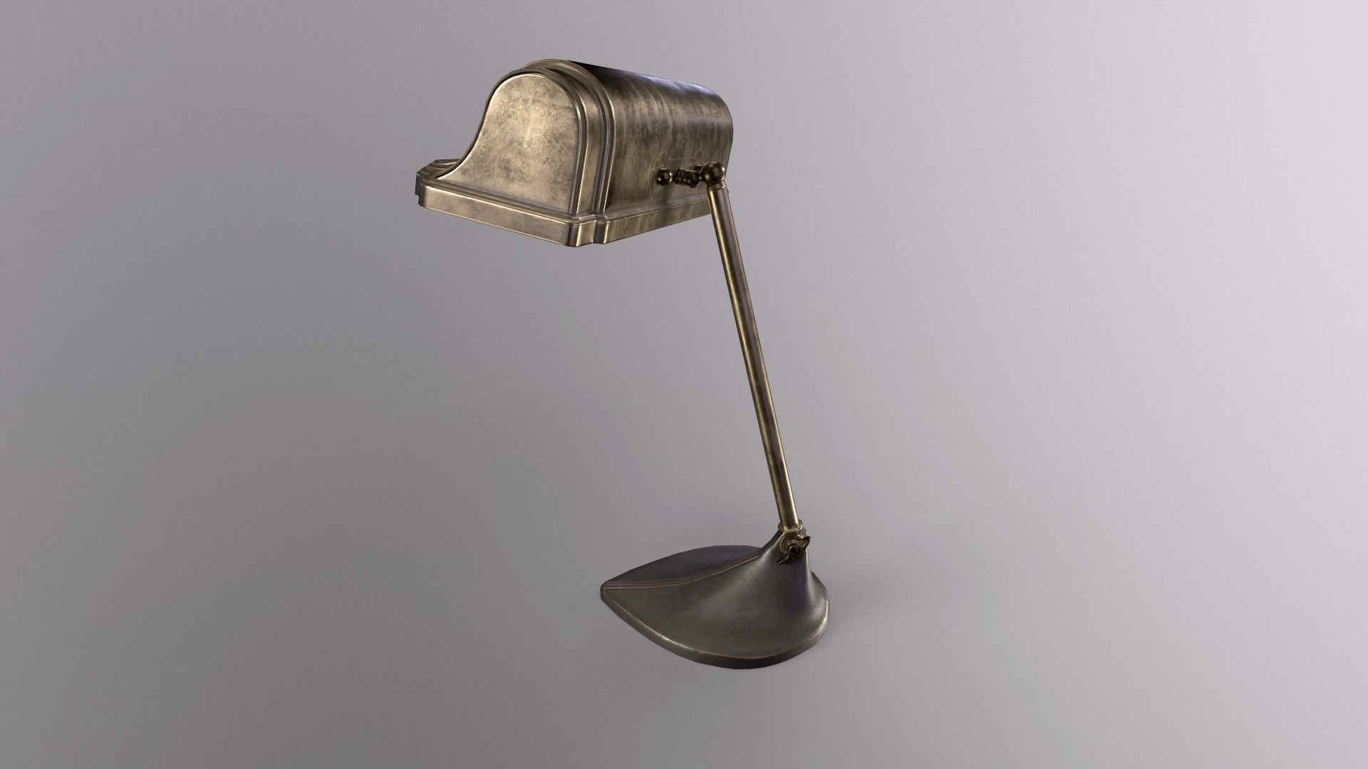 Lamp Vintage 40s Low-poly 3D model_3