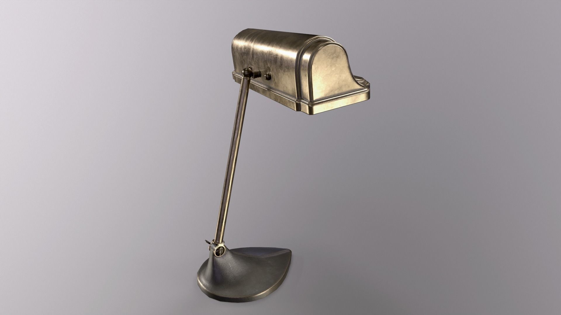 Lamp Vintage 40s Low-poly 3D model_7