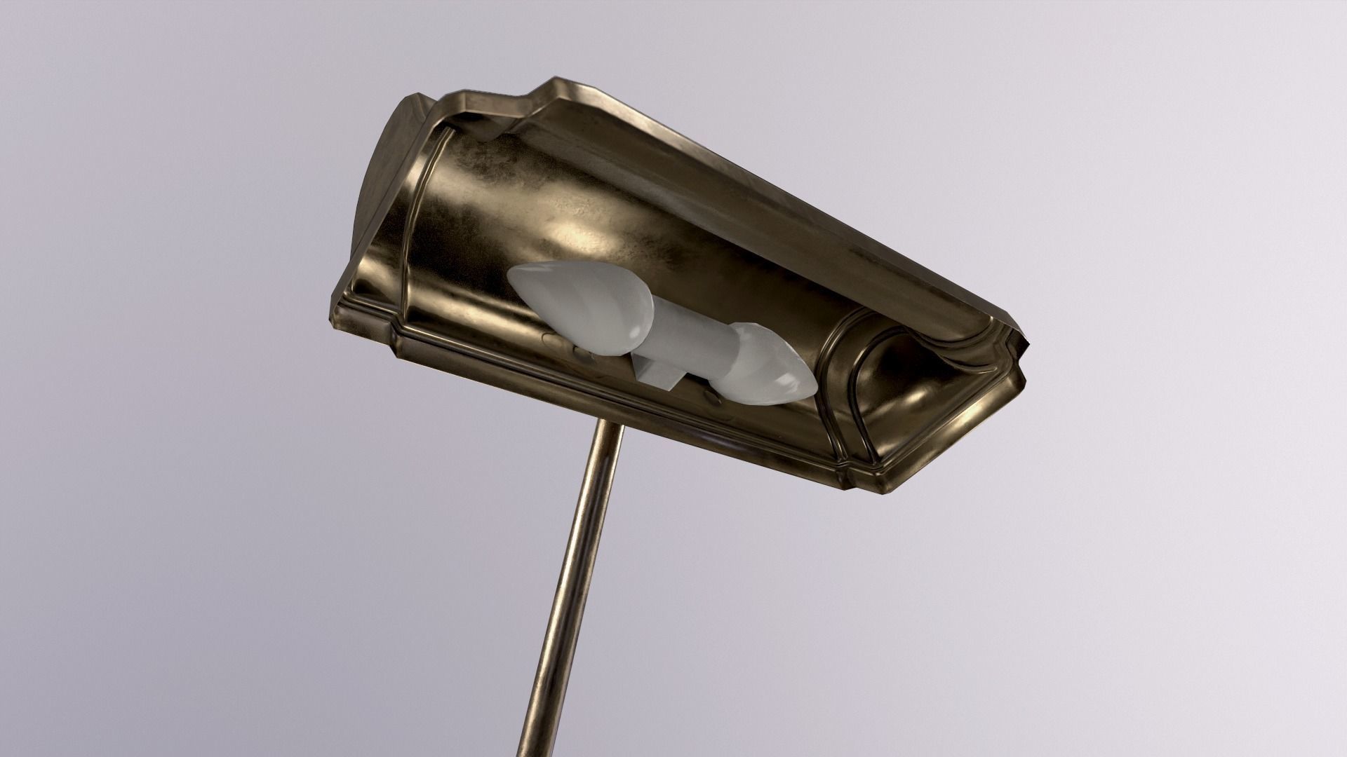 Lamp Vintage 40s Low-poly 3D model_6