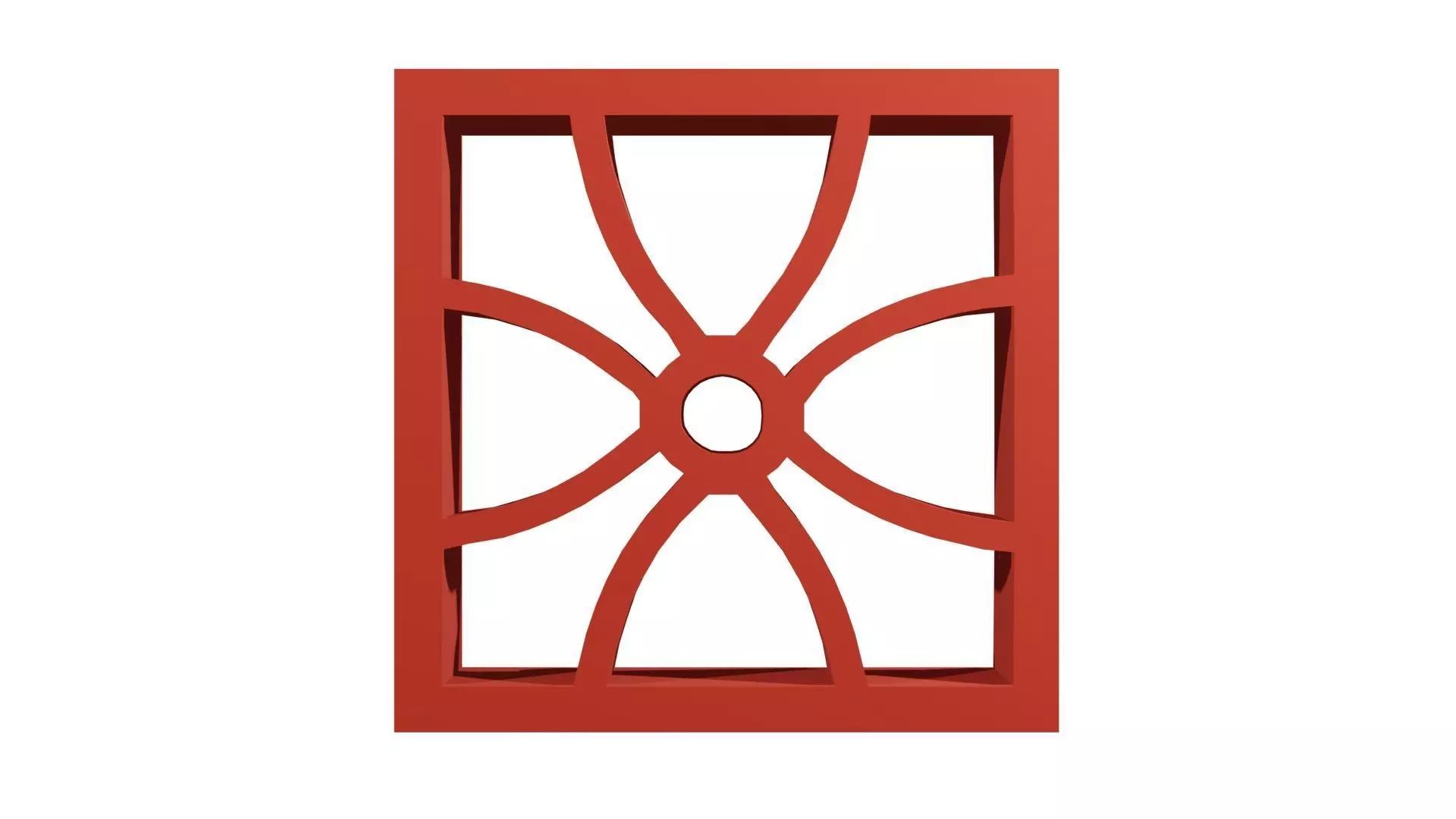 Brick Jaali flower design 3D model_0