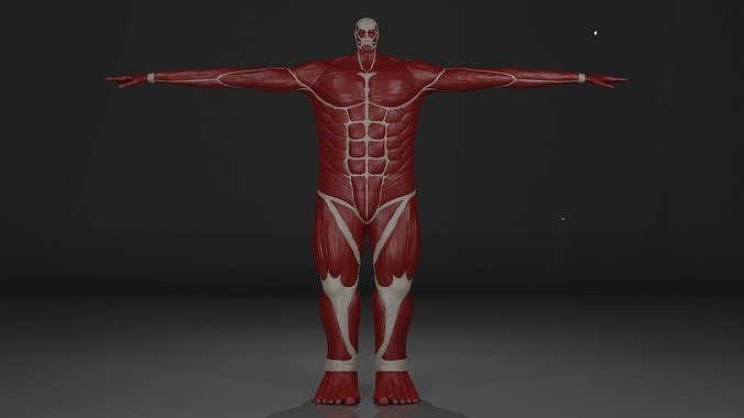 Colossal Titan From Attack On Titan Low-poly 3D model