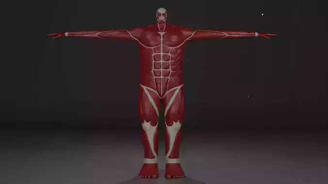 Colossal Titan From Attack On Titan Low-poly 3D model