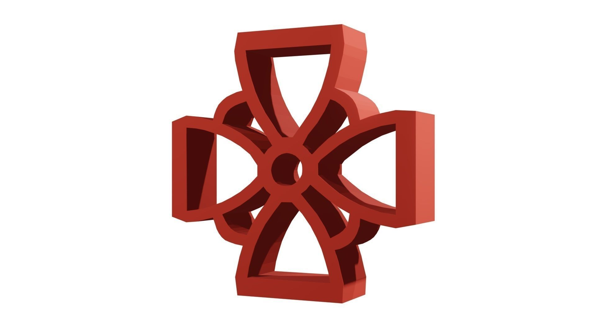 Brick Jaali Flower Open 3D model_5