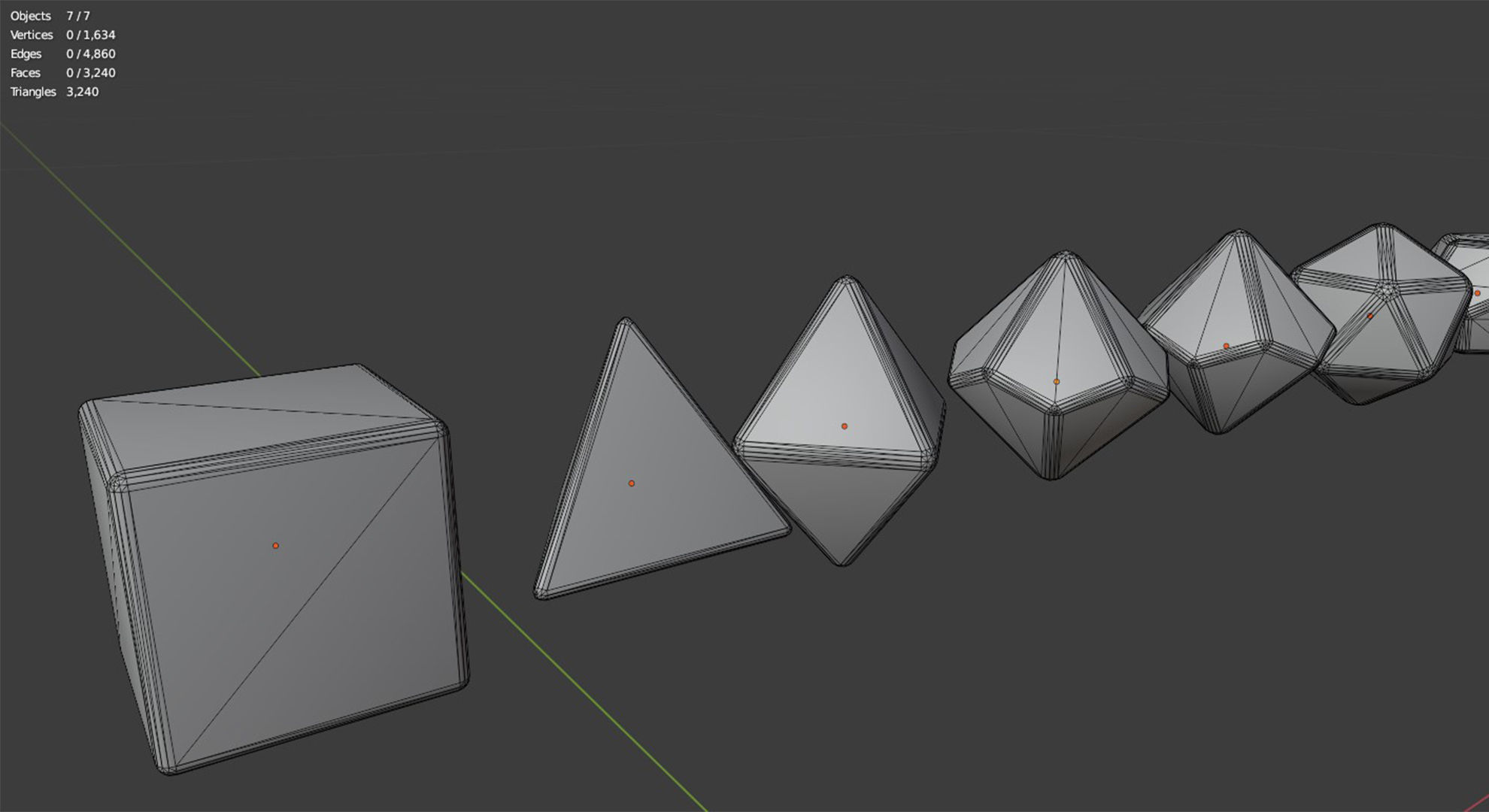 RPG dice asset Yellow Low-poly 3D model_7