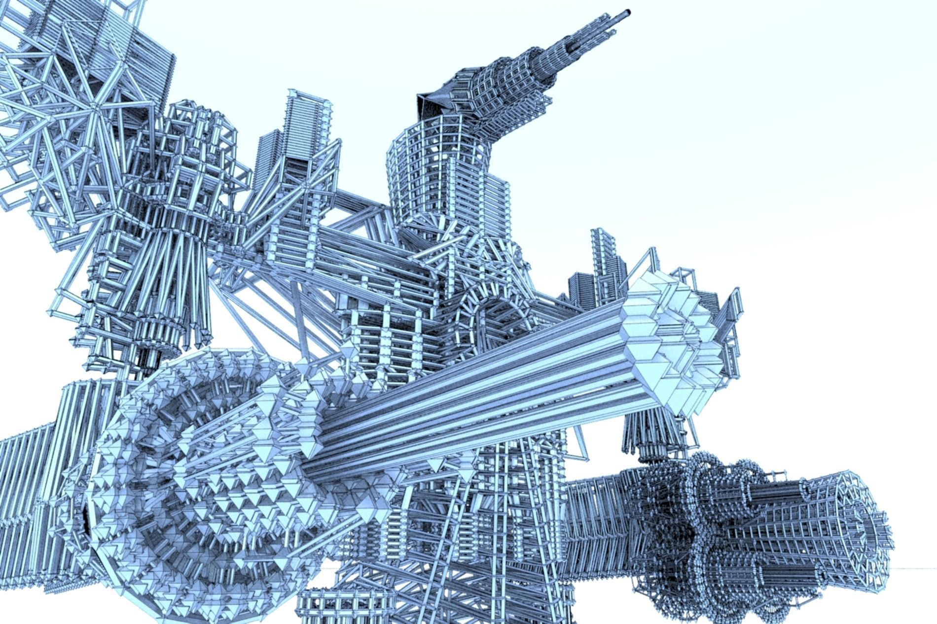 Robot Cyborg SciFi Game Character 3D model_5