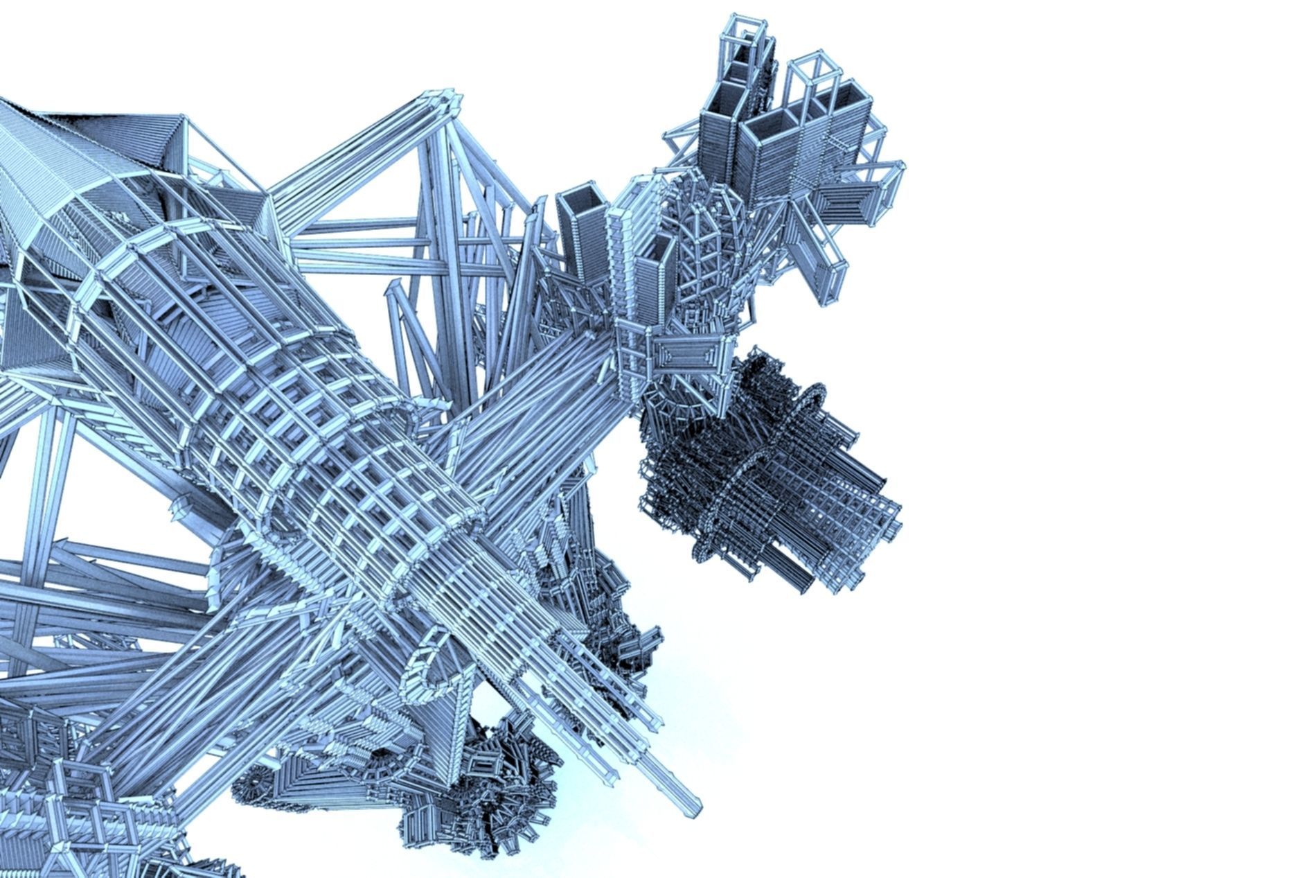 Robot Cyborg SciFi Game Character 3D model_10