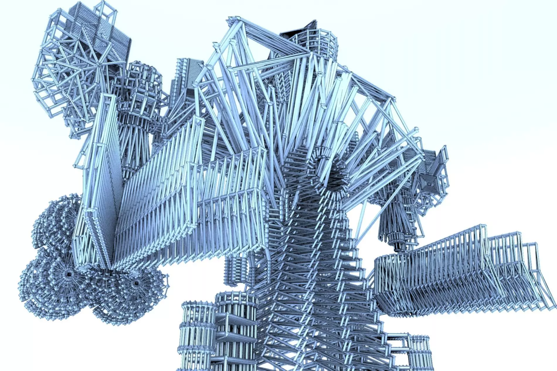 Robot Cyborg SciFi Game Character 3D model_0