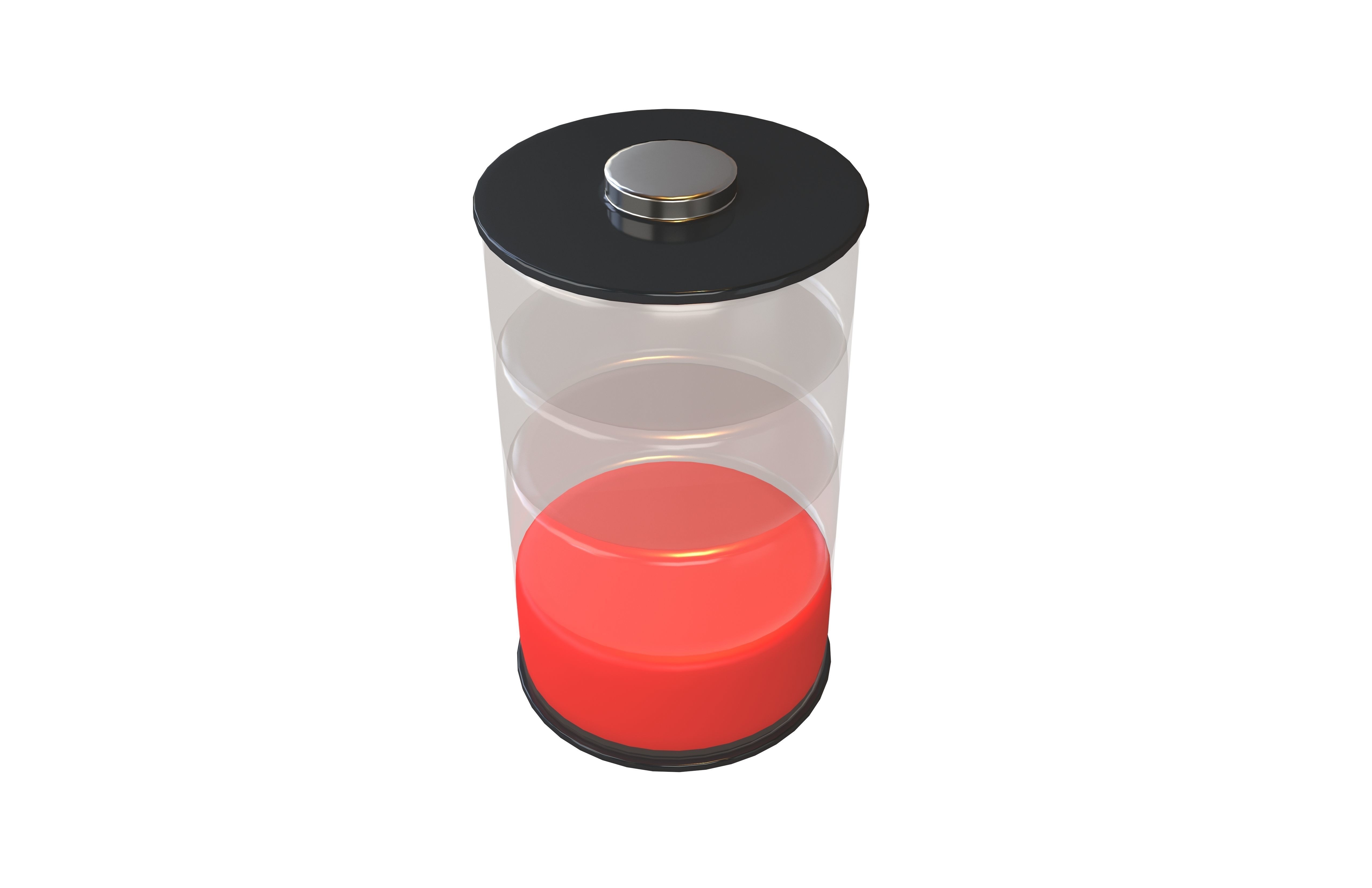 Battery Symbol v2 004 Low-poly 3D model_2