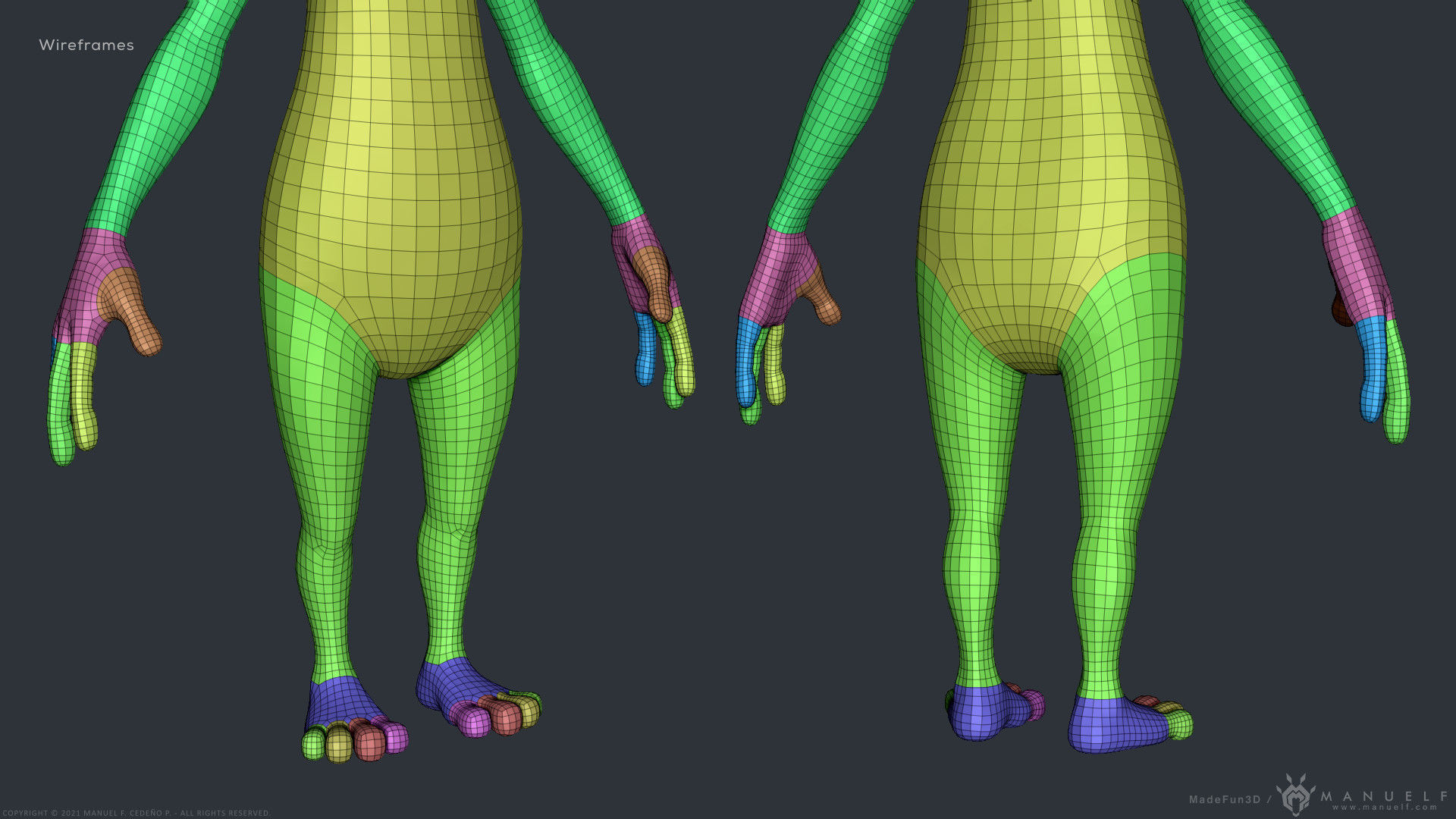 Stylized Cartoon Alien 3D model_16