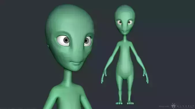 Stylized Cartoon Alien