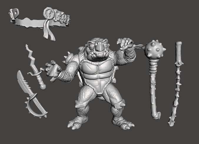 TOKKA VINTAGE TMNT TEENAGE MUTANT NINJA TURTLES COMPLETO 3D print model