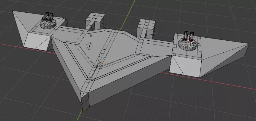 Fighter Space Ship 3D model_0
