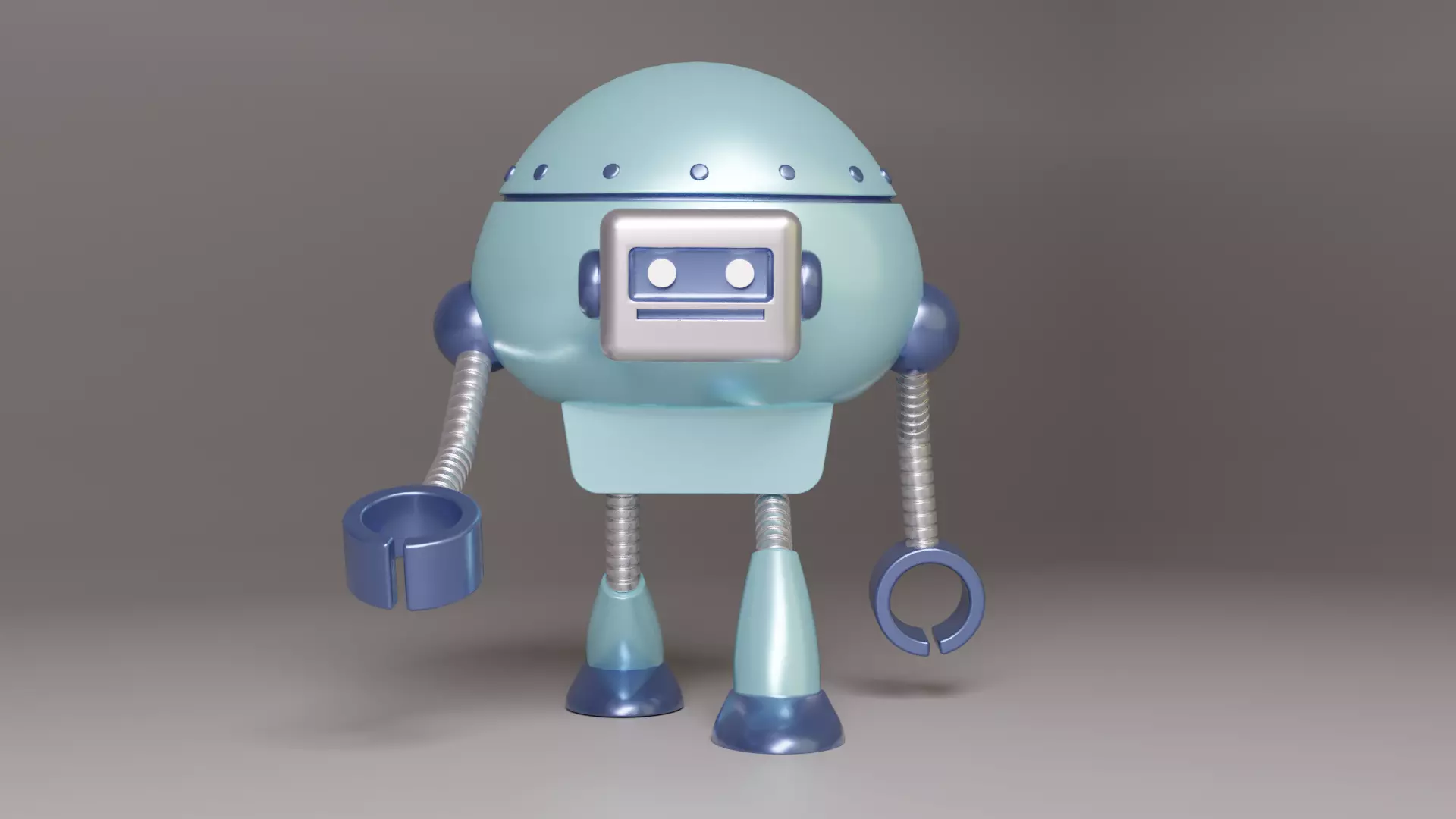 Hunch Back Robot Low-poly 3D model