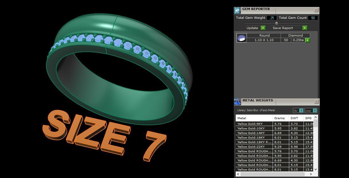 Double Stack Diamond Infinity Band Mix Size STYLE TYPE 1 3D print model_14