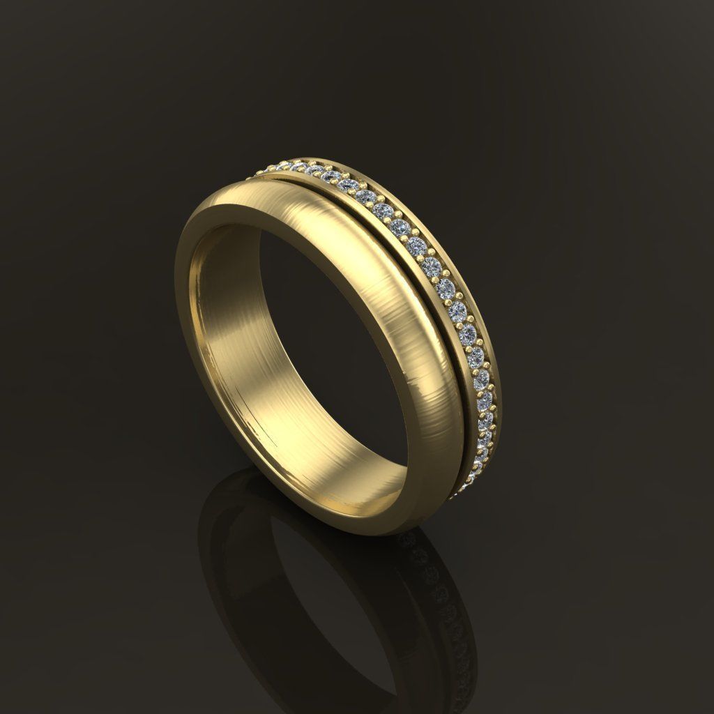 Double Stack Diamond Infinity Band Mix Size STYLE TYPE 1 3D print model_6