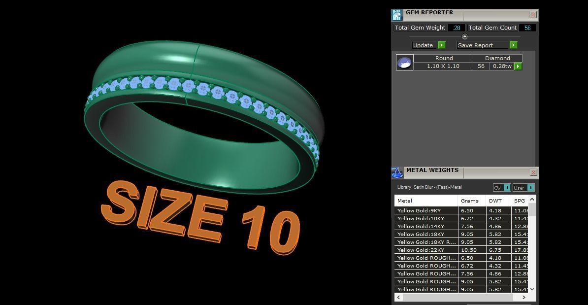 Double Stack Diamond Infinity Band Mix Size STYLE TYPE 1 3D print model_17