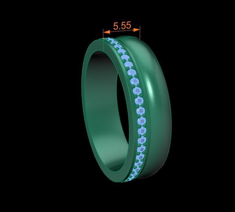 Double Stack Diamond Infinity Band Mix Size STYLE TYPE 1 3D print model_11