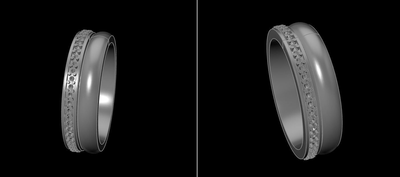 Double Stack Diamond Infinity Band Mix Size STYLE TYPE 1 3D print model_22