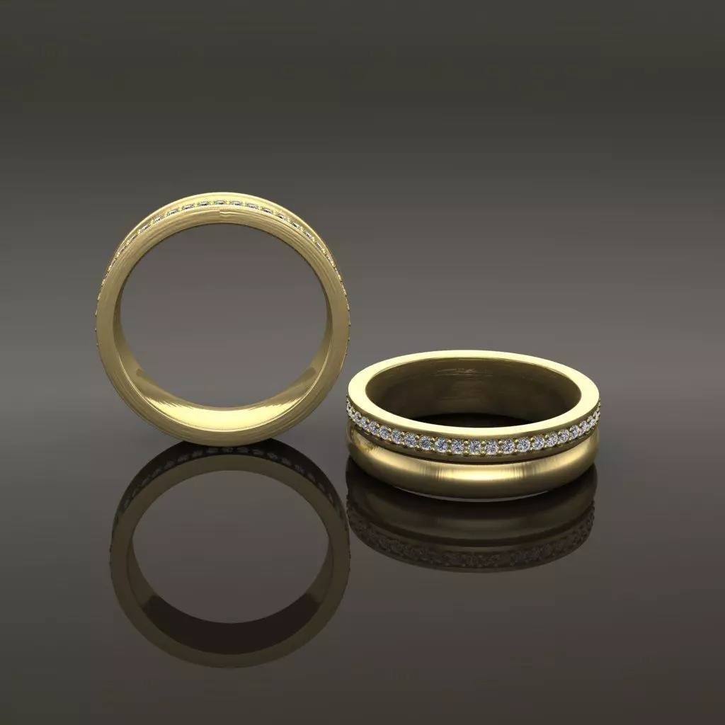 Double Stack Diamond Infinity Band Mix Size STYLE TYPE 1 3D print model_0