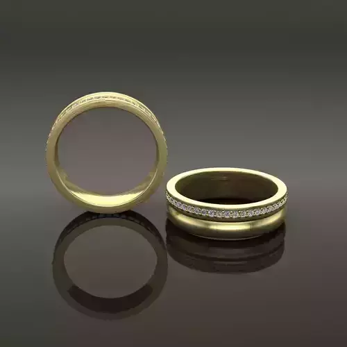 Double Stack Diamond Infinity Band Mix Size STYLE TYPE 1