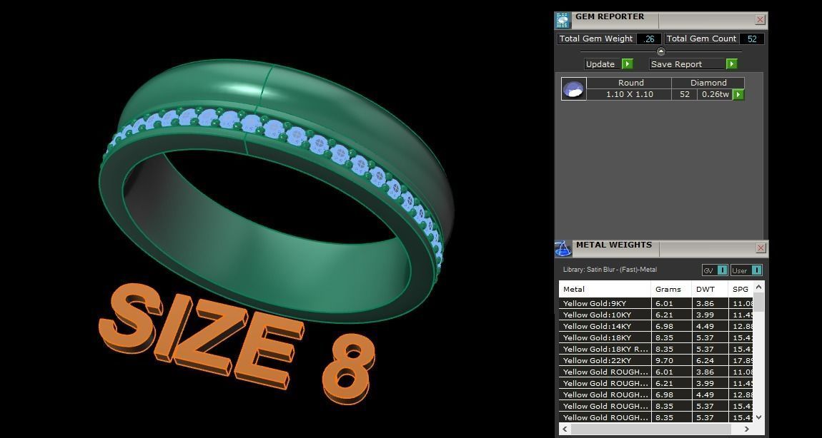 Double Stack Diamond Infinity Band Mix Size STYLE TYPE 1 3D print model_15