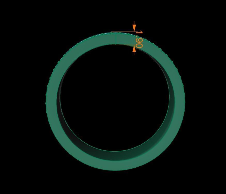 Double Stack Diamond Infinity Band Mix Size STYLE TYPE 1 3D print model_10