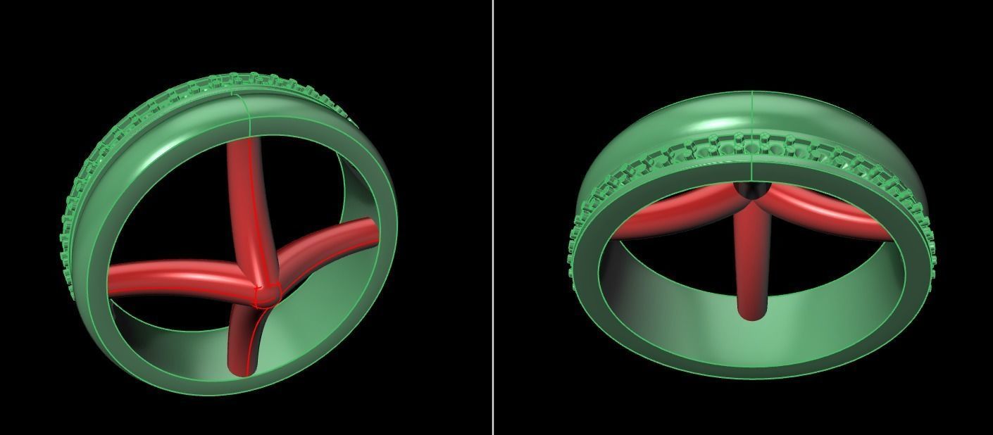 Double Stack Diamond Infinity Band Mix Size STYLE TYPE 1 3D print model_19