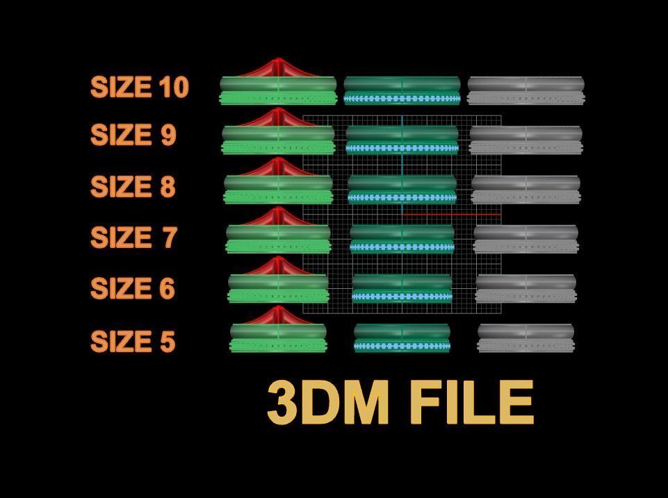 Double Stack Diamond Infinity Band Mix Size STYLE TYPE 1 3D print model_2