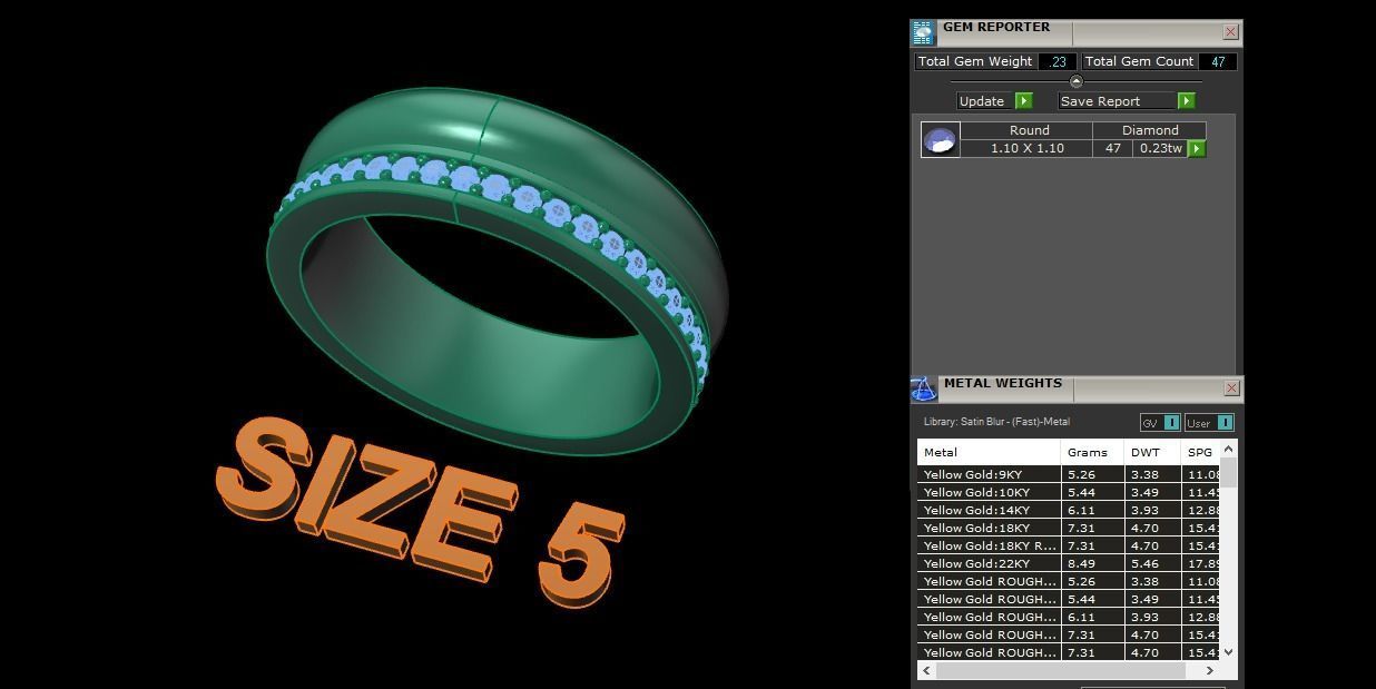 Double Stack Diamond Infinity Band Mix Size STYLE TYPE 1 3D print model_12