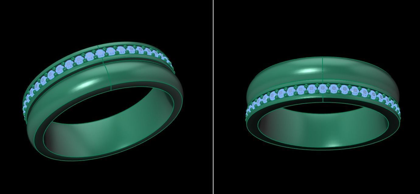 Double Stack Diamond Infinity Band Mix Size STYLE TYPE 1 3D print model_20