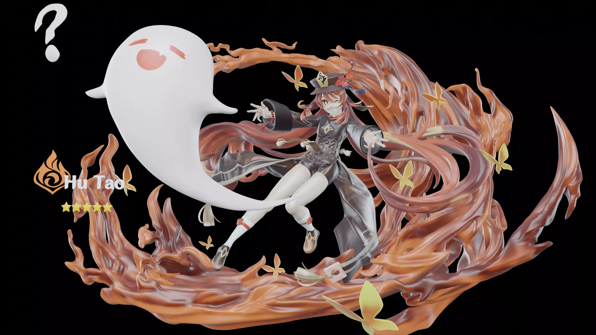 Hutao 3D Statue Model ZTL and Blend file 3D model_0