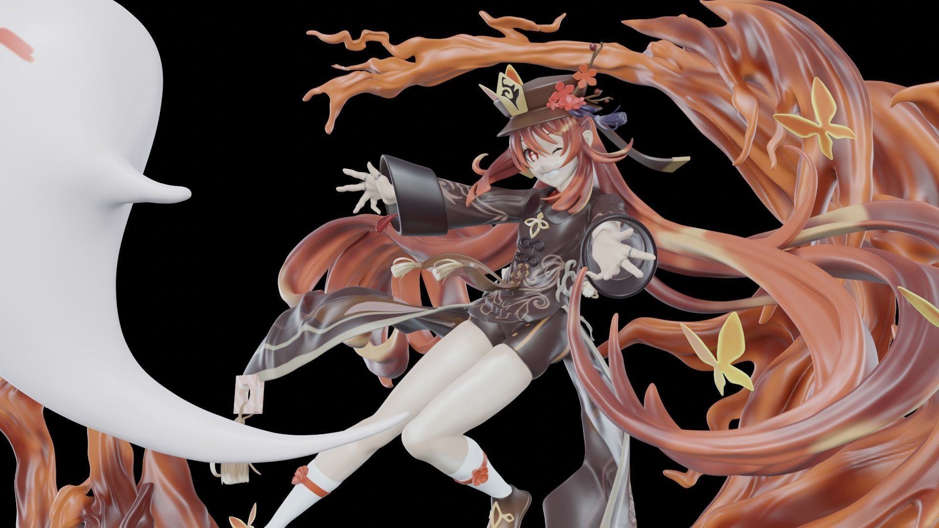 Hutao 3D Statue Model ZTL and Blend file 3D model_6