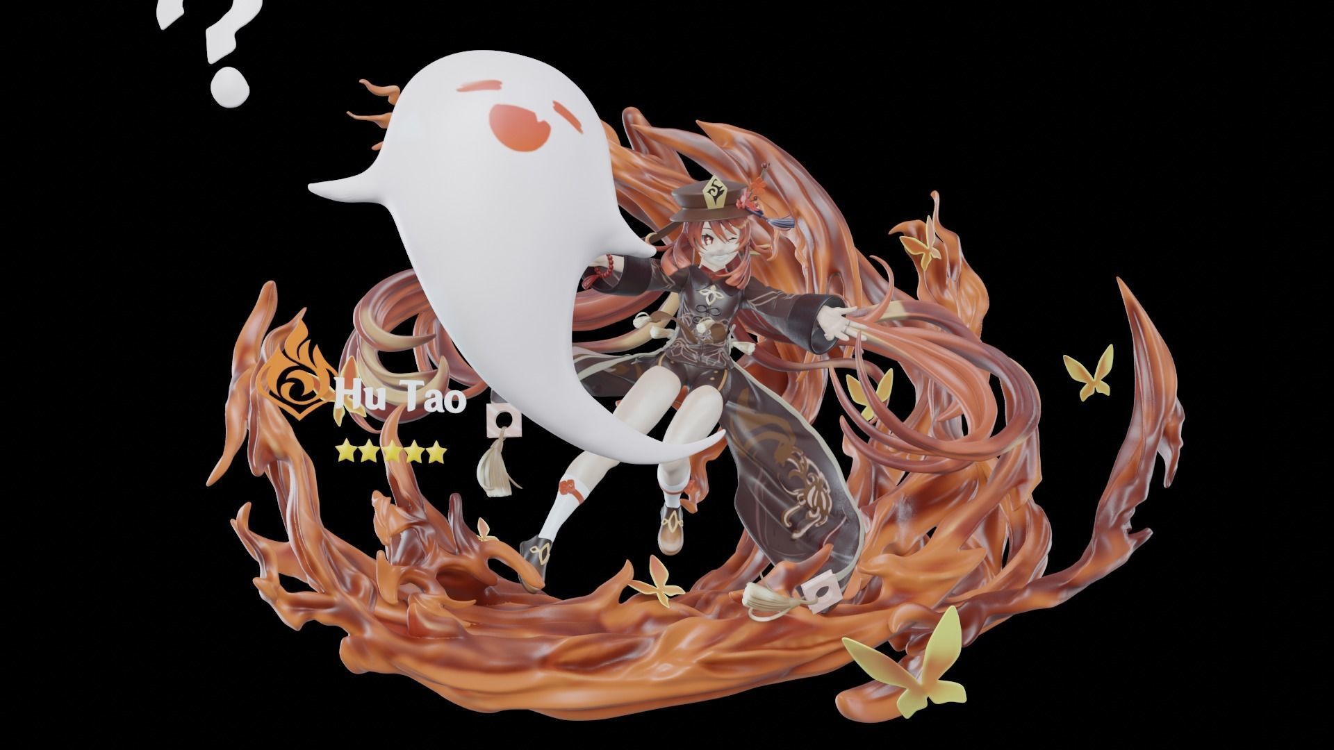 Hutao 3D Statue Model ZTL and Blend file 3D model_3