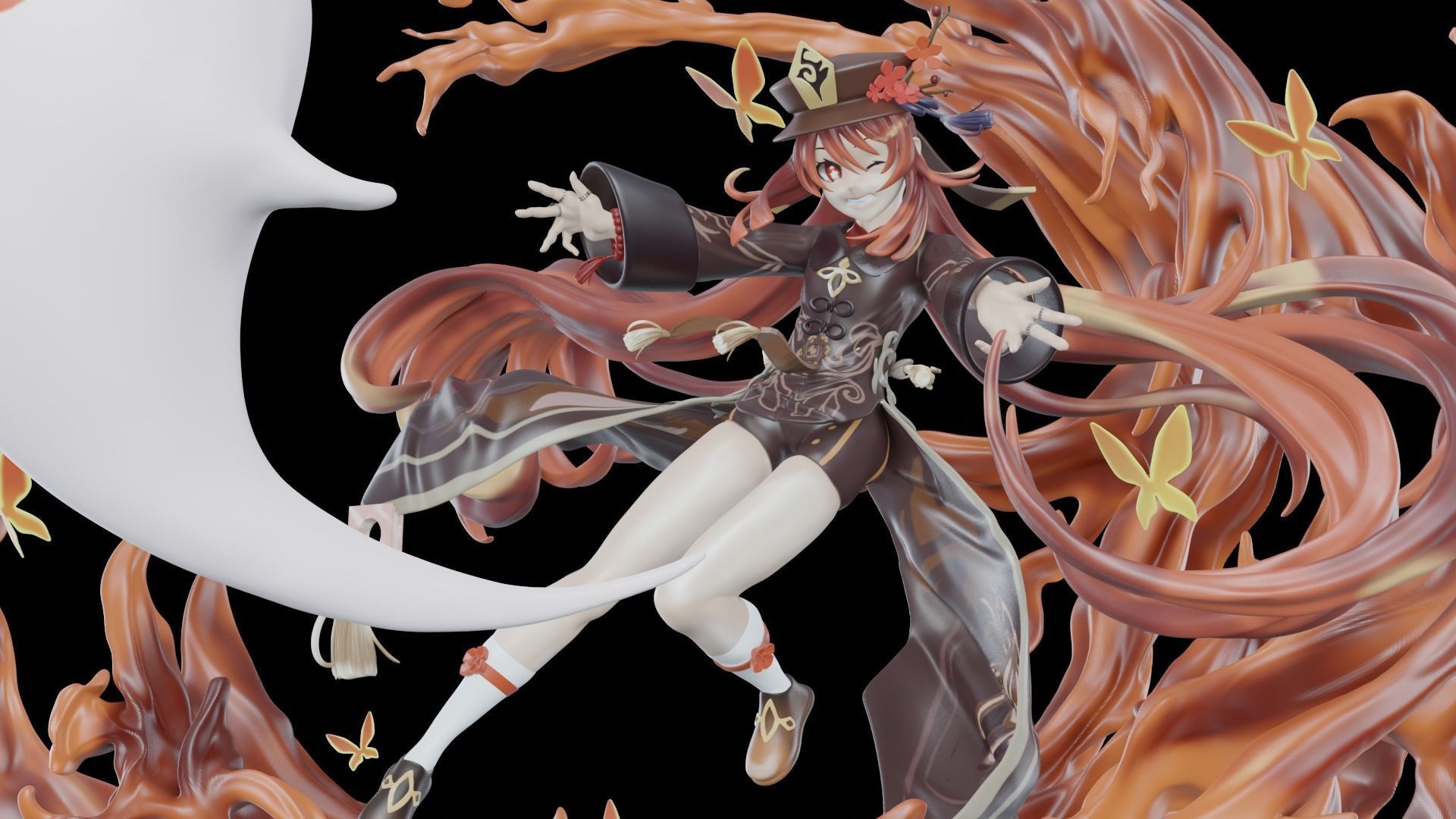 Hutao 3D Statue Model ZTL and Blend file 3D model_5