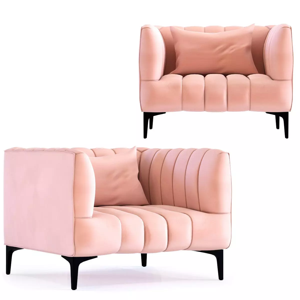 Armchair Celebrate Mauve 3D model