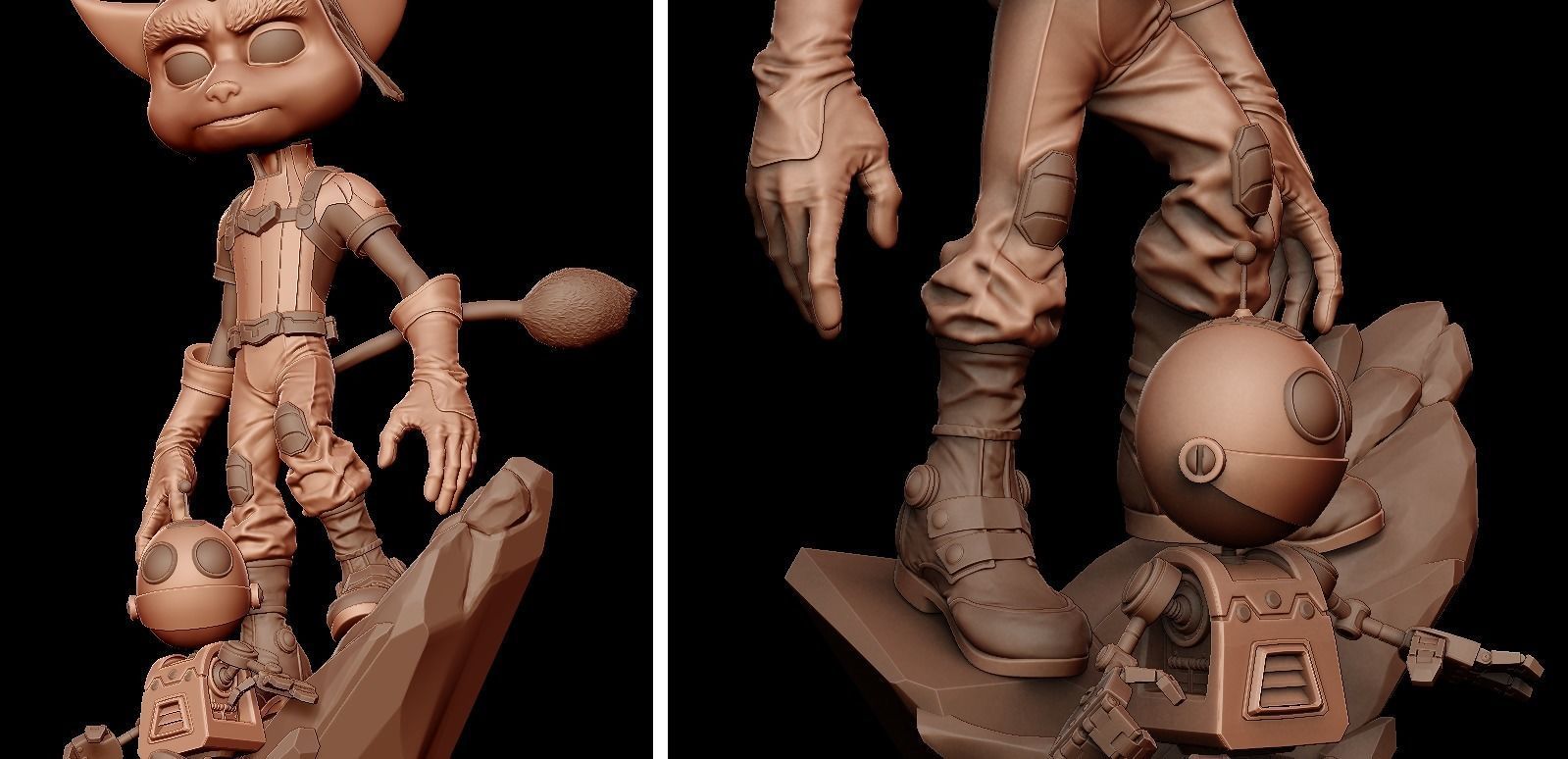 Zbrush Rachet and Clank 3D model_1