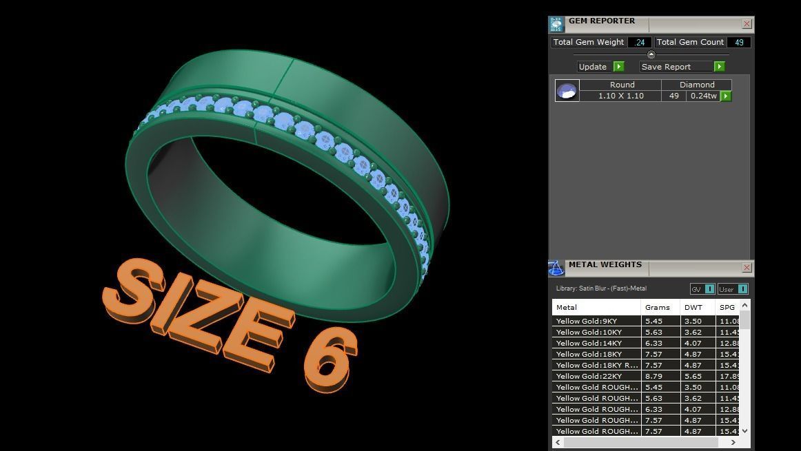 Double Stack Diamond Infinity Band Mix Size STYLE TYPE 2 3D print model_13