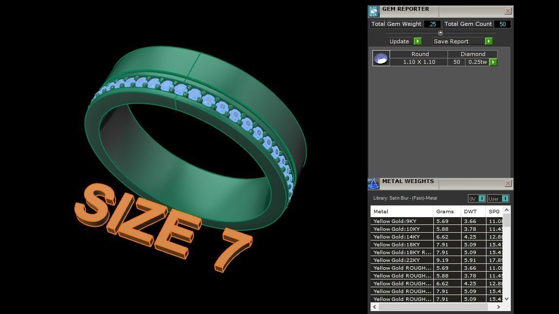 Double Stack Diamond Infinity Band Mix Size STYLE TYPE 2 3D print model_14