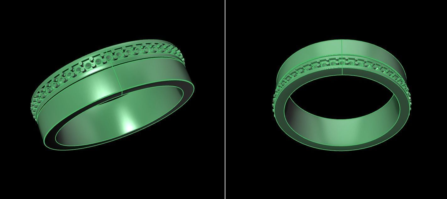 Double Stack Diamond Infinity Band Mix Size STYLE TYPE 2 3D print model_21