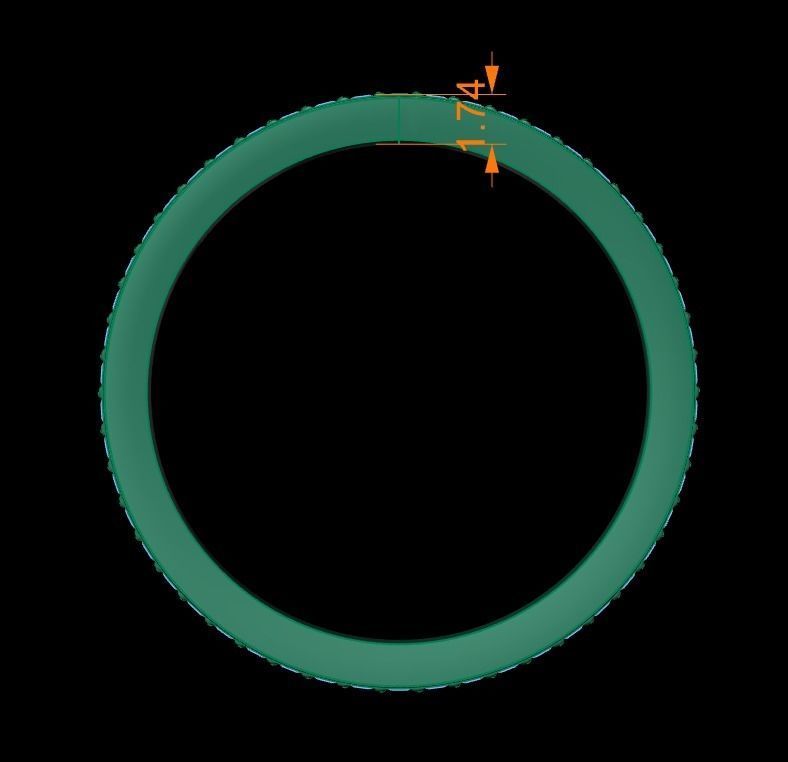 Double Stack Diamond Infinity Band Mix Size STYLE TYPE 2 3D print model_11