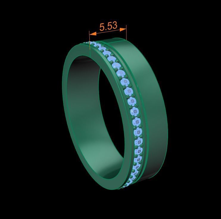 Double Stack Diamond Infinity Band Mix Size STYLE TYPE 2 3D print model_10