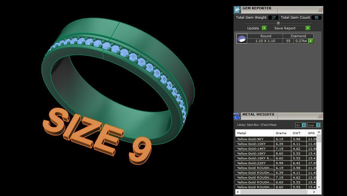 Double Stack Diamond Infinity Band Mix Size STYLE TYPE 2 3D print model_16