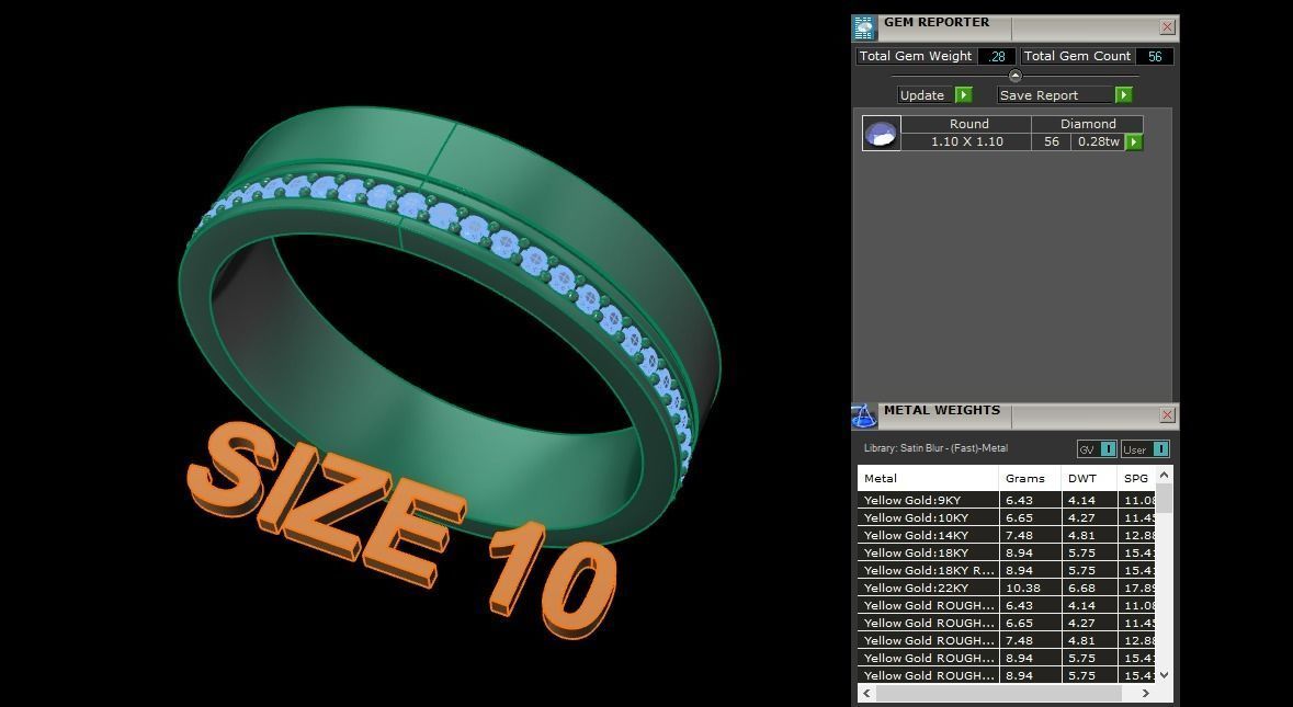 Double Stack Diamond Infinity Band Mix Size STYLE TYPE 2 3D print model_17