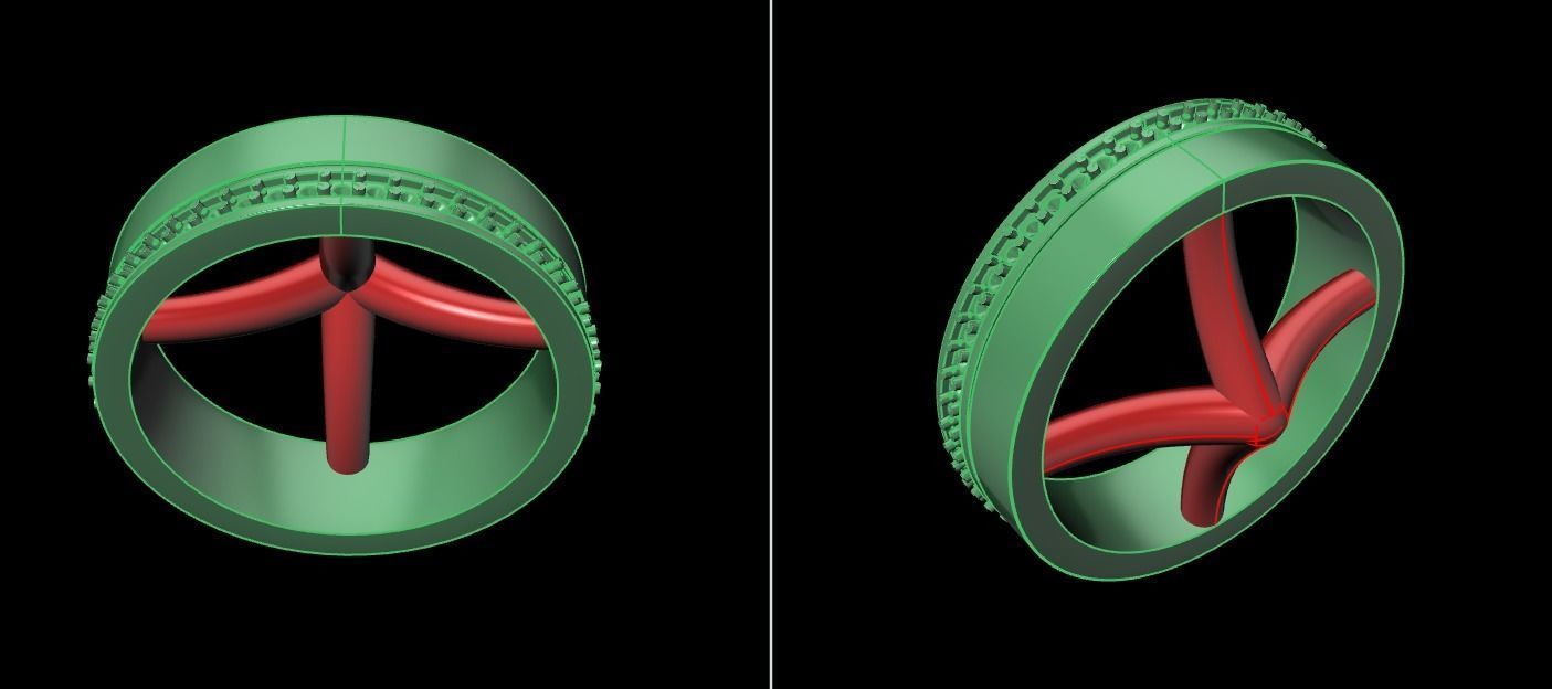 Double Stack Diamond Infinity Band Mix Size STYLE TYPE 2 3D print model_19