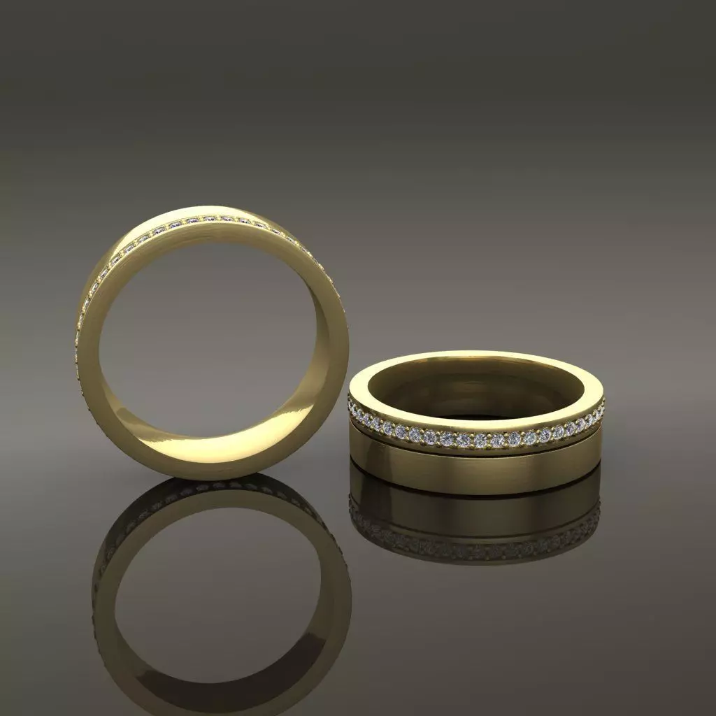 Double Stack Diamond Infinity Band Mix Size STYLE TYPE 2 3D print model_0