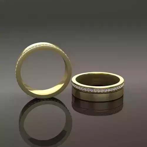 Double Stack Diamond Infinity Band Mix Size STYLE TYPE 2