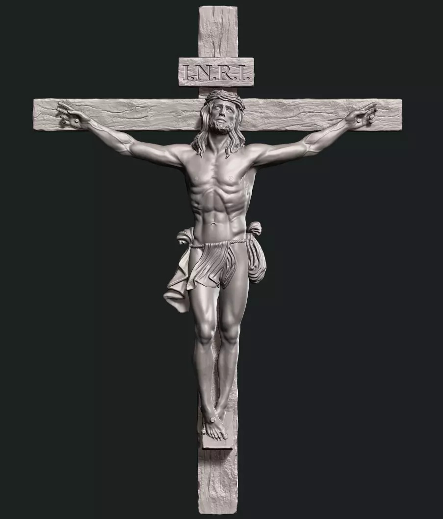 JESUS ON THE CROSS 3D print model