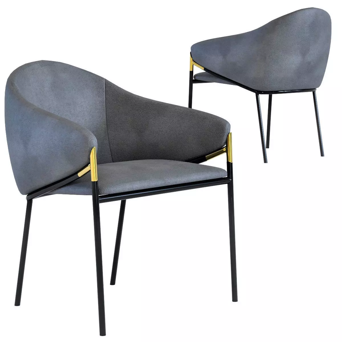 Chair with Armrest Boulevard 3D model