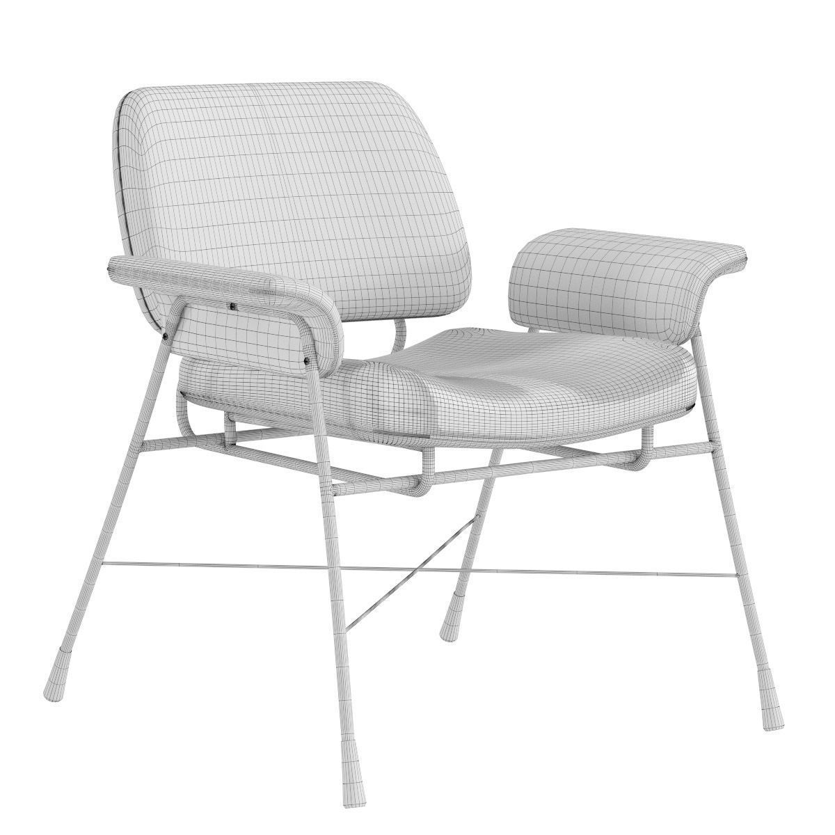 Chair with Armrest Palma 3D model_2