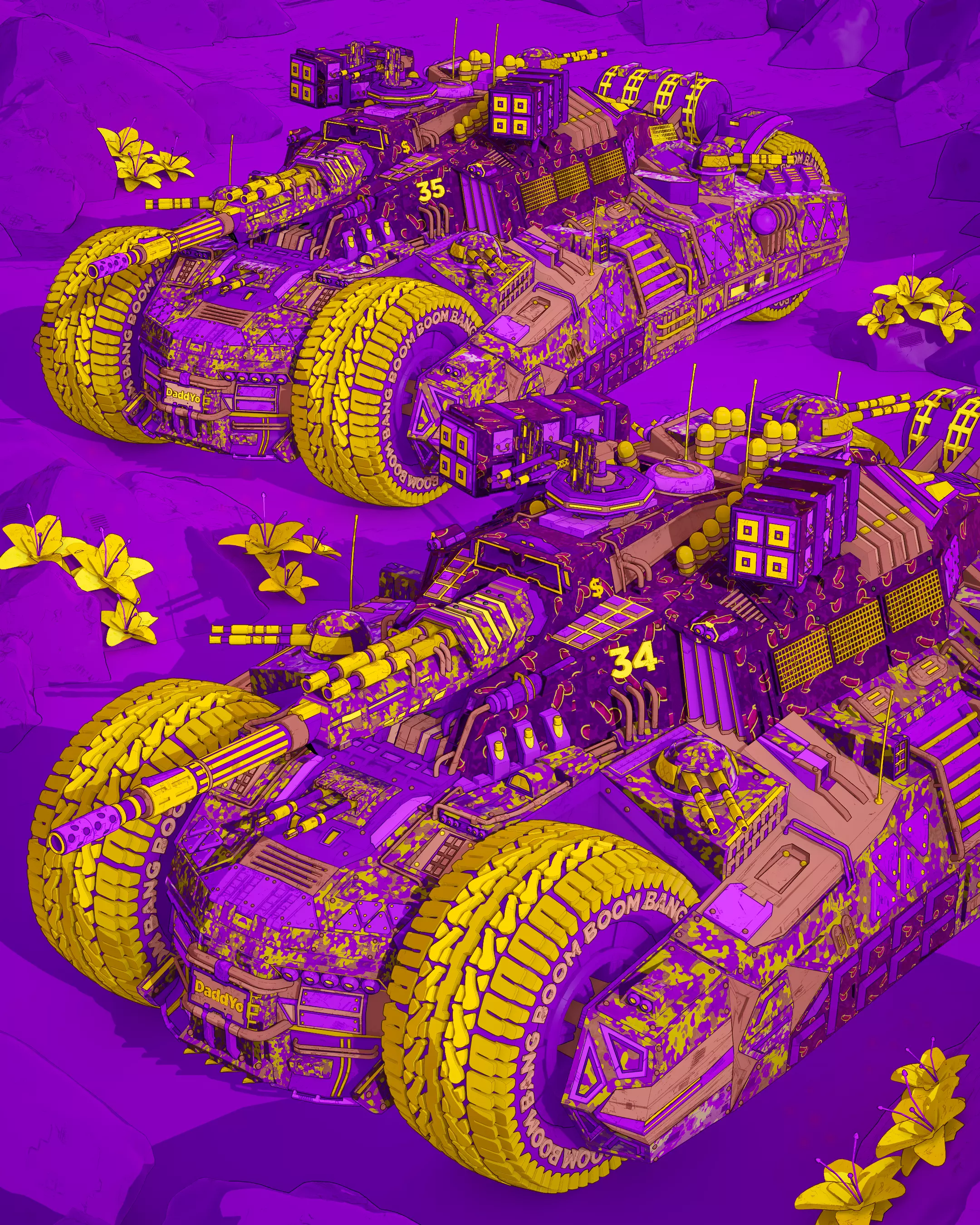 Chonky Military Tanks - 3D weekly 3D model